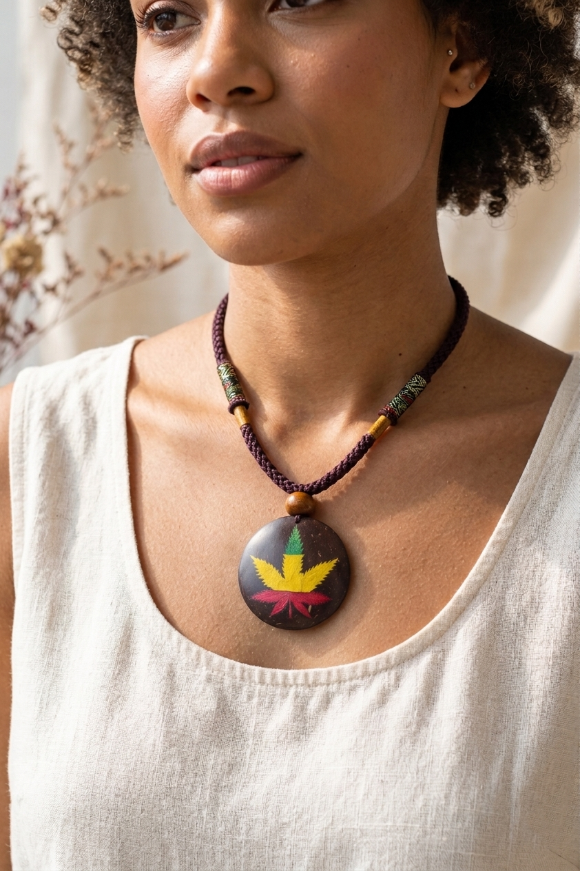 Coconut shell and Resin Necklace