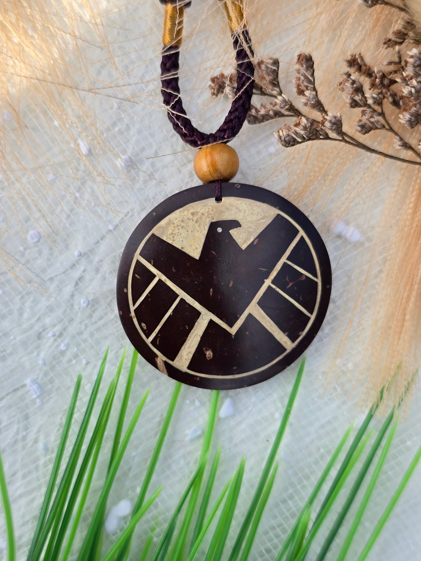 Coconut shell and Resin Necklace
