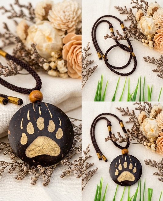 Coconut shell and Resin Necklace