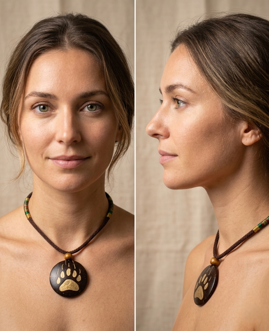 Coconut shell and Resin Necklace