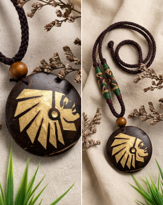 Coconut shell and Resin Necklace