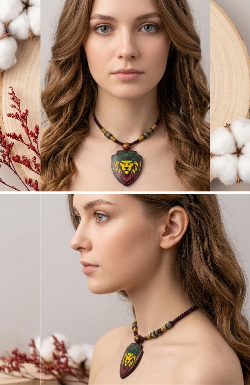 Coconut shell and Resin Necklace