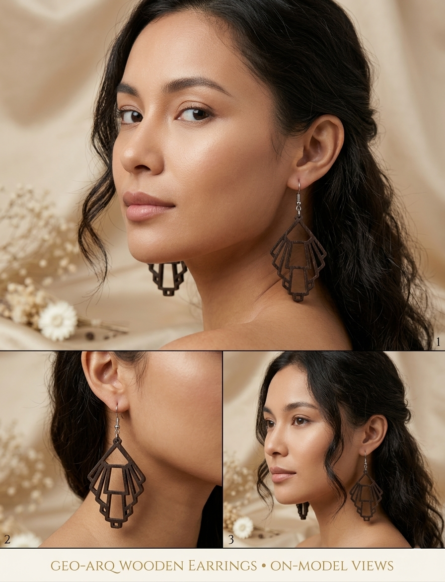 Coconut shell Earring