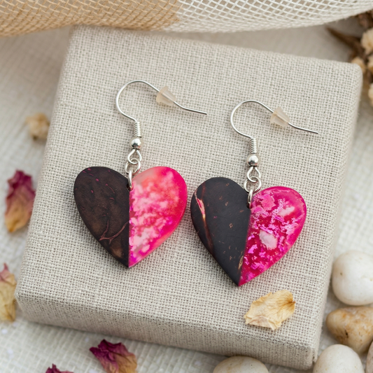 Coconut shell and Resin Earrings (Copy)