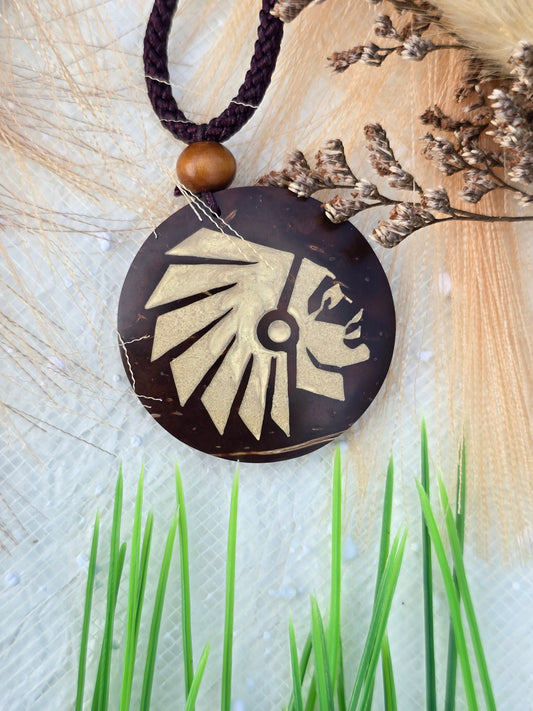Coconut shell and Resin Necklace