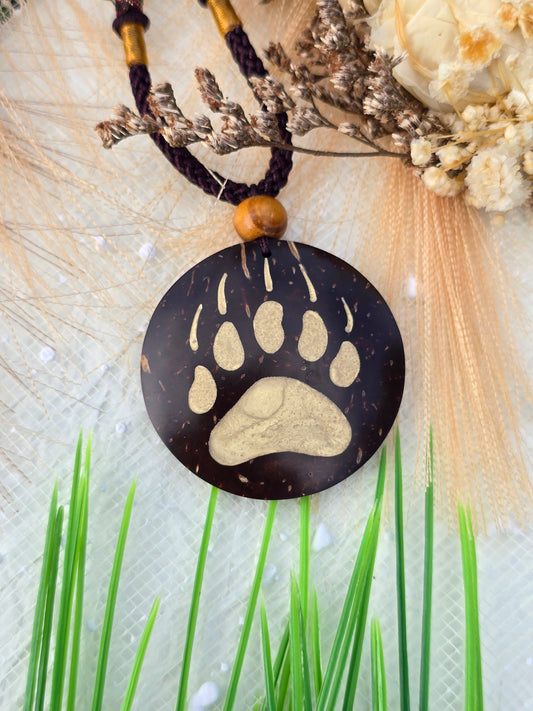 Coconut shell and Resin Necklace