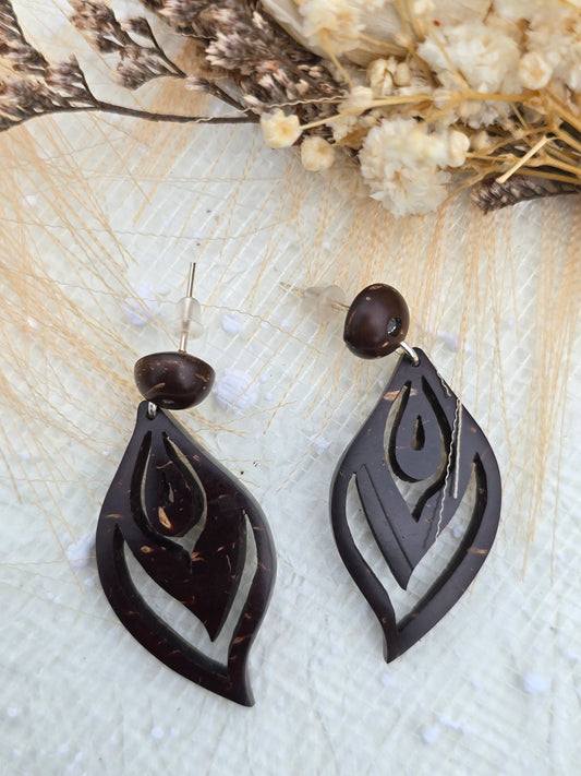 Coconut shell Stud Earrings