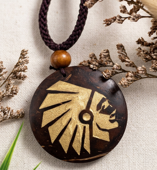 Coconut shell and Resin Necklace
