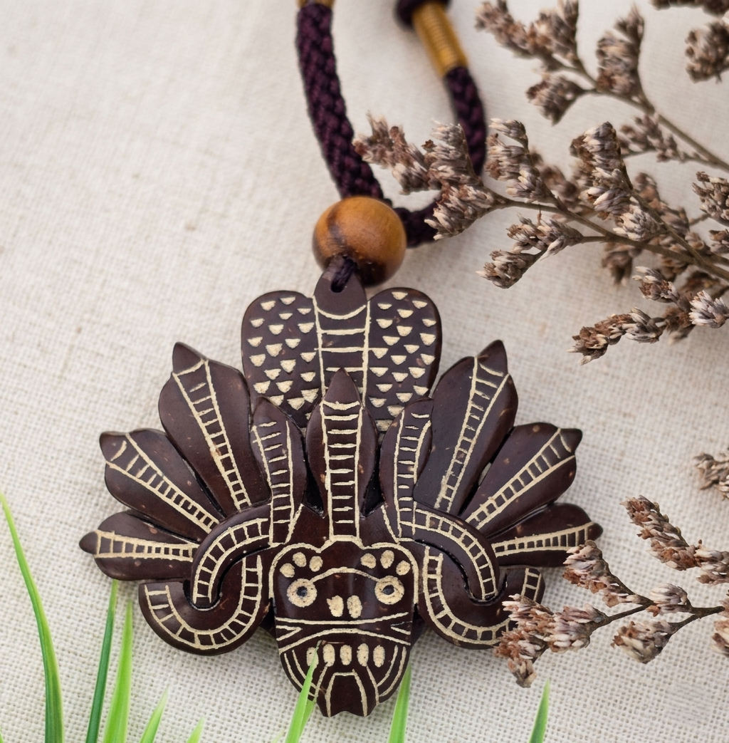 Coconut shell and Resin Necklace