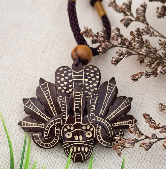 Coconut shell and Resin Necklace