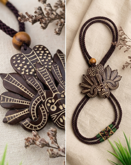 Coconut shell and Resin Necklace