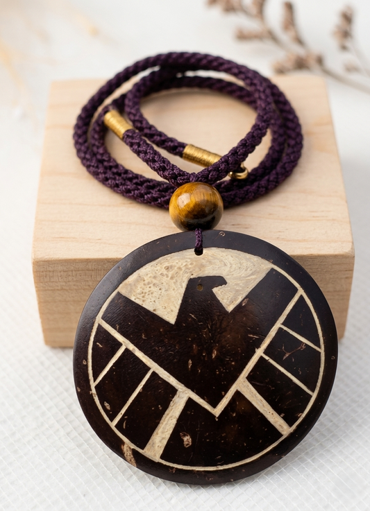 Coconut shell and Resin Necklace