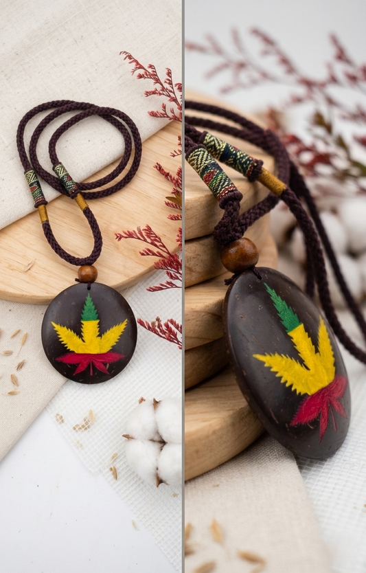 Coconut shell and Resin Necklace