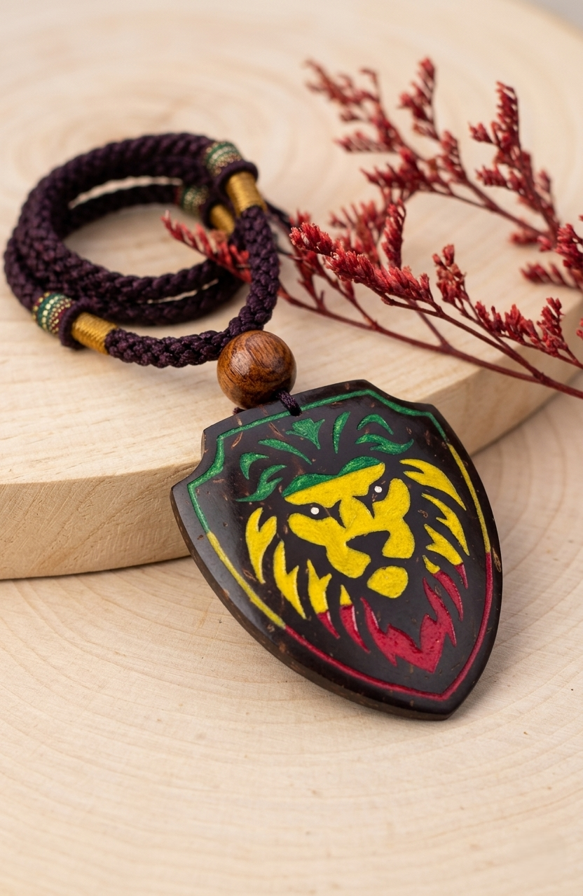 Coconut shell and Resin Necklace