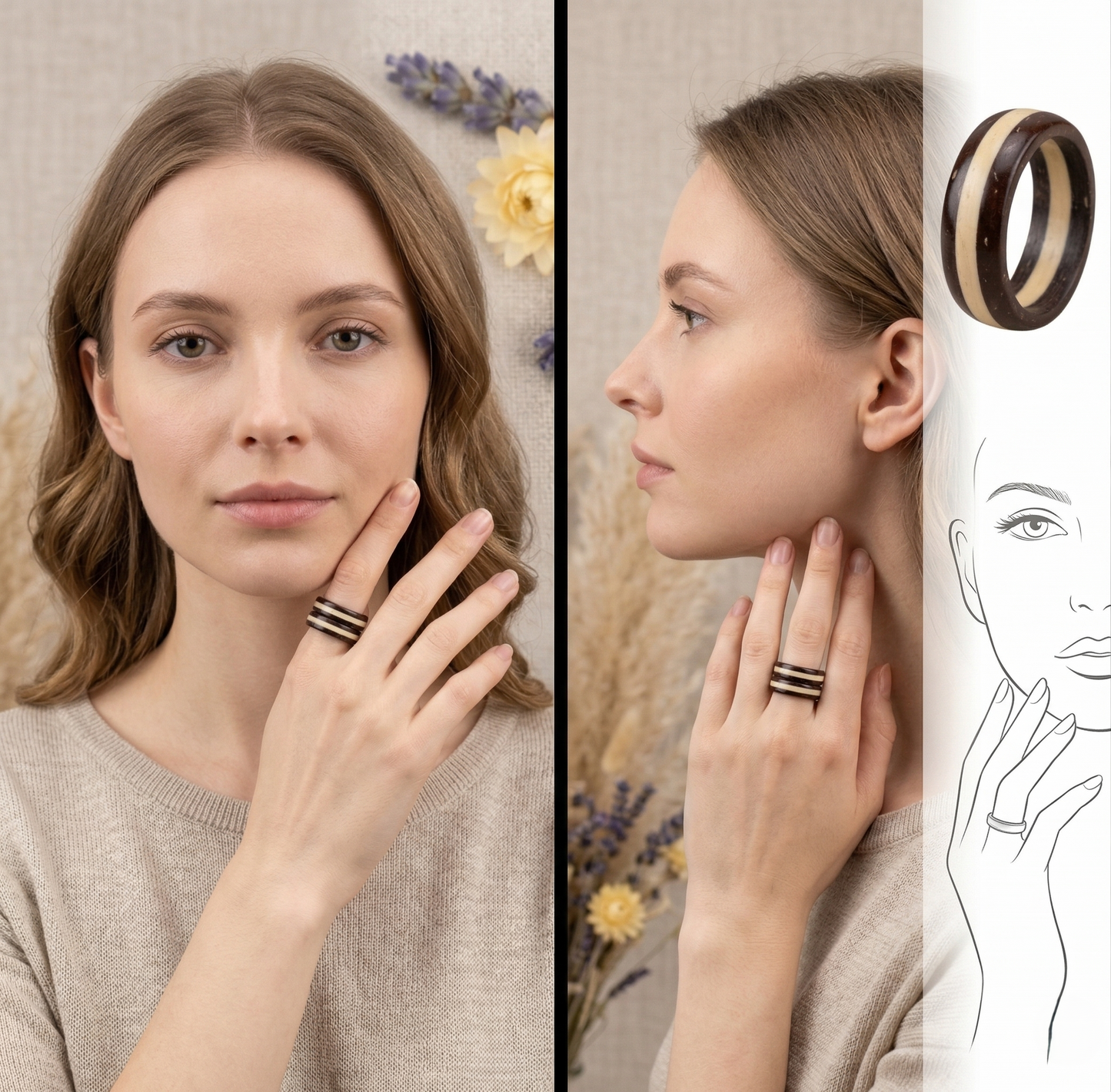 Coconut shell Ring