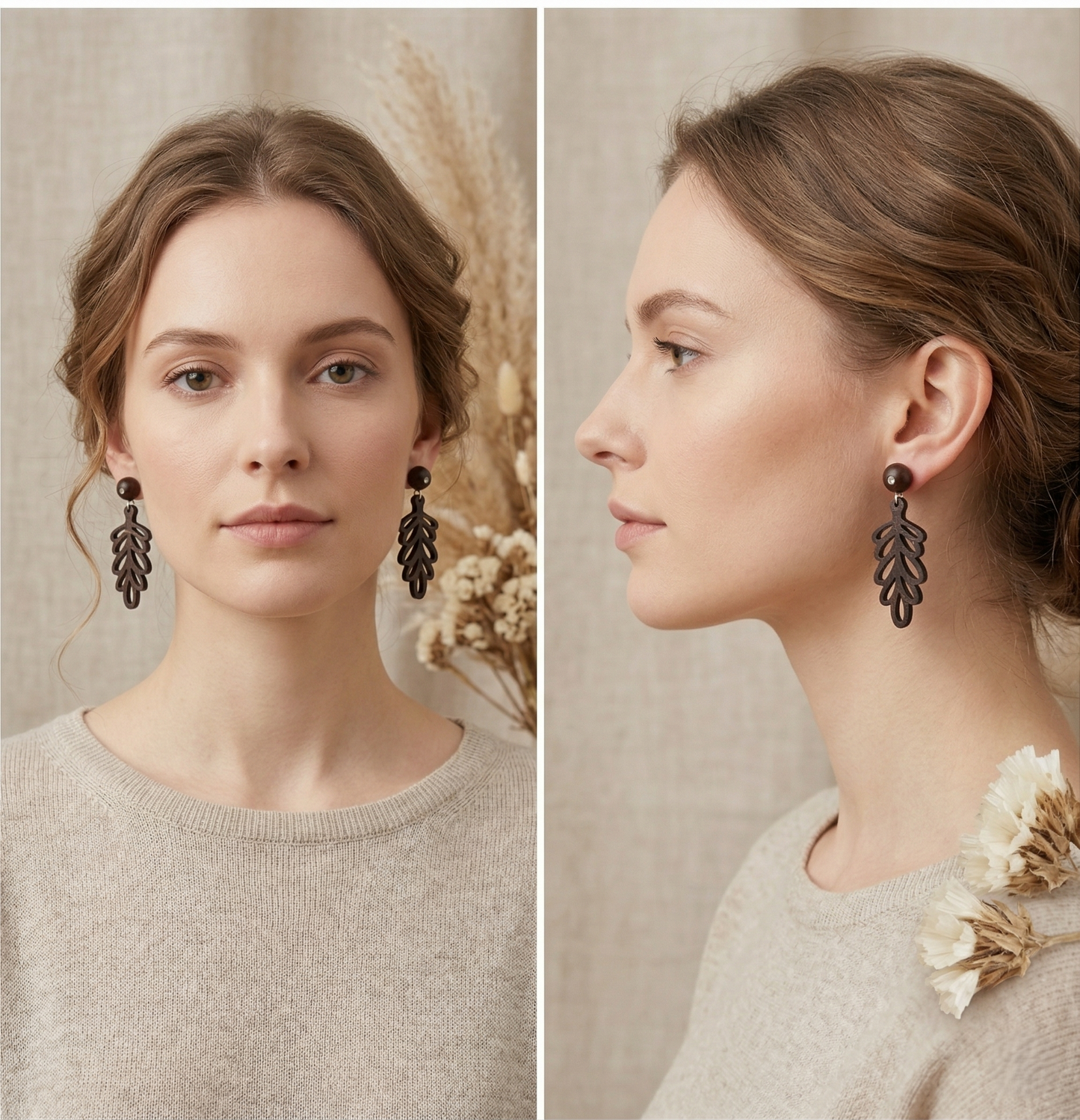 Coconut shell Stud Earrings