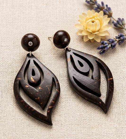 Coconut shell Stud Earrings