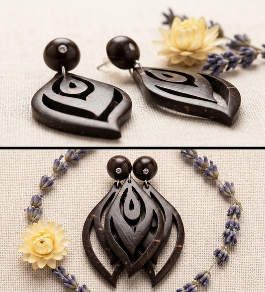 Coconut shell Stud Earrings