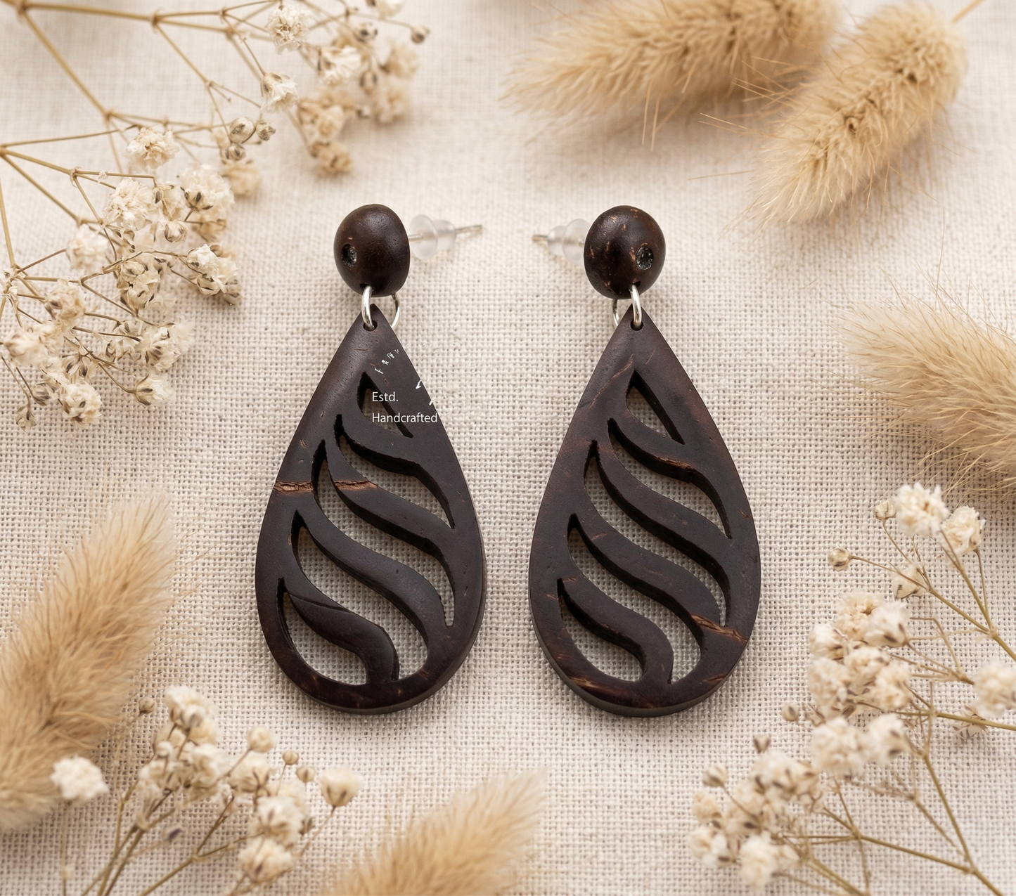 Coconut shell Stud Earrings