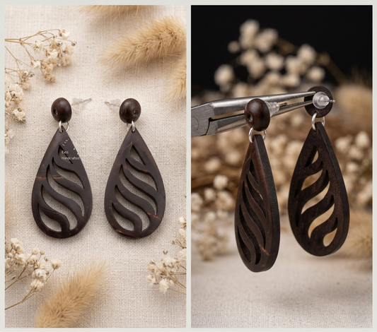 Coconut shell Stud Earrings