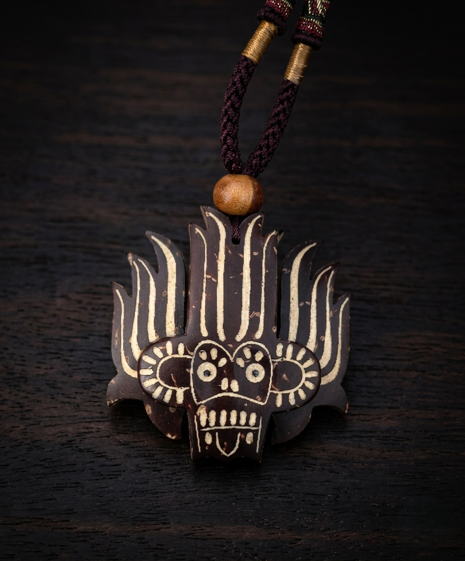 Coconut shell and Resin Necklace