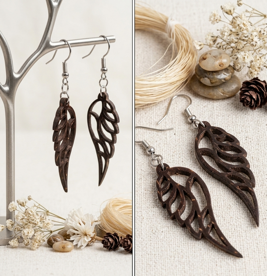Coconut shell Earring