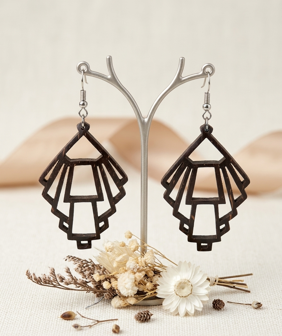 Coconut shell Earring